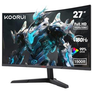 KOORUI 27" FHD Curved Gaming Monitor 180Hz