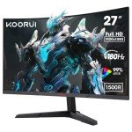 KOORUI 27" FHD Curved Gaming Monitor 180Hz