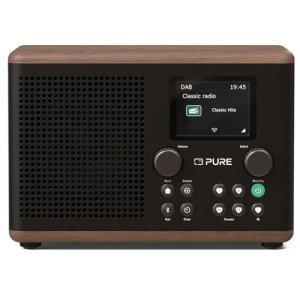 Pure Classic H4 Digital Kitchen Radio, Coffee Black/Walnut