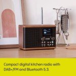 Pure Classic H4 Digital Kitchen Radio, Coffee Black/Walnut