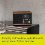 Pure Classic H4 Digital Kitchen Radio, Coffee Black/Walnut