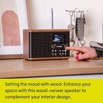 Pure Classic H4 Digital Kitchen Radio, Coffee Black/Walnut