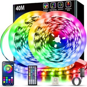 Keepsmile 40M Bluetooth Smart RGB LED Strip Lights