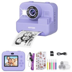 Kids Instant Print Selfie Camera - Purple