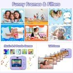 Kids Instant Print Selfie Camera - Purple