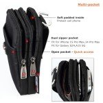 VIIGER Nylon Dual Mobile Phone Holster Pouch
