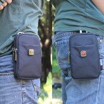 VIIGER Nylon Dual Mobile Phone Holster Pouch