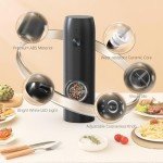 USB Rechargeable Electric Salt and Pepper Grinder Set