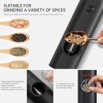 USB Rechargeable Electric Salt and Pepper Grinder Set