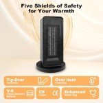 Portable 1200W Ceramic Space Heater with Remote