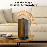 Portable 1200W Ceramic Space Heater with Remote