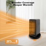 Portable 1200W Ceramic Space Heater with Remote