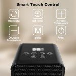 Portable 1200W Ceramic Space Heater with Remote