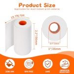 Inkless Thermal Printing Paper for Kids' Instant Cameras
