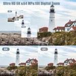 6K Camcorder with Night Vision & Touch Screen