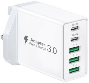 50W 5-Port USB C Fast Charger Adapter