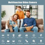 6K Camcorder with Night Vision & Touch Screen