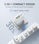 50W 5-Port USB C Fast Charger Adapter