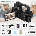 6K Camcorder with Night Vision & Touch Screen