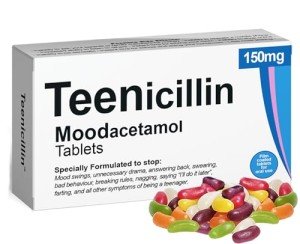 Teenicillin Joke Pill Box with Jelly Beans