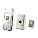 INSTAX Mini LiPlay Hybrid Instant Camera - Misty White