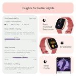 Fitbit Versa 4 Smartwatch - GPS, Pink Sand/Copper Rose