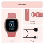 Fitbit Versa 4 Smartwatch - GPS, Pink Sand/Copper Rose