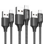 RAVIAD 3-Pack 2M Lightning Charger Cable - Black