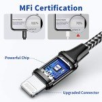 RAVIAD 3-Pack 2M Lightning Charger Cable - Black