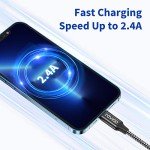 RAVIAD 3-Pack 2M Lightning Charger Cable - Black