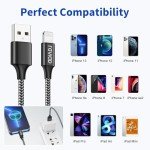 RAVIAD 3-Pack 2M Lightning Charger Cable - Black