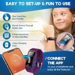 Inspiratek Waterproof Fitness Tracker for Kids (Purple)
