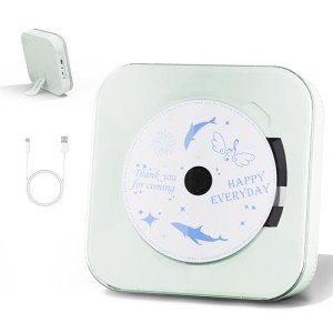 Bluetooth CD Player with Transparent Cover & Dual Speakers