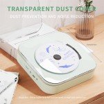 Bluetooth CD Player with Transparent Cover & Dual Speakers