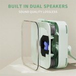 Bluetooth CD Player with Transparent Cover & Dual Speakers