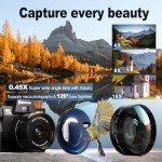 Monitech 48MP 4K Digital Camera with 16x Zoom