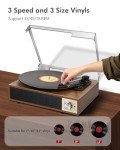VOKSUN Bluetooth Vinyl Turntable with Built-in Speakers