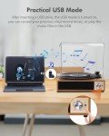 VOKSUN Bluetooth Vinyl Turntable with Built-in Speakers
