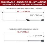Adjustable Heavy-Duty Door Security Bar & Stopper