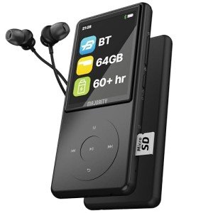 Bluetooth MP3 Player with Earphones and Speaker