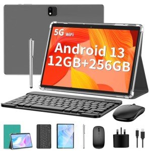 10-Inch Android 13 Tablet with Keyboard & Accessories