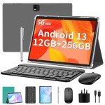 10-Inch Android 13 Tablet with Keyboard & Accessories