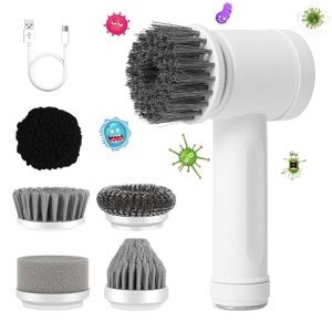 Cordless Power Spin Scrubber with 5 Brush Heads