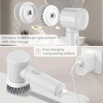 Cordless Power Spin Scrubber with 5 Brush Heads