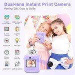 Kids Instant Print Camera with Dual-Lens & Accessories