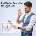 TIMU Bluetooth 5.4 Wireless Earbuds with ENC Mic