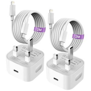 AAZV 2-Pack Fast iPhone Charger & 2M Cable