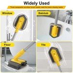 3-in-1 Long Handle Bathroom Tile Cleaner Brush