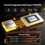 GEEKOM A8 AI Mini PC with Ryzen 9 8945HS