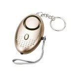 140DB Personal Alarm Keychain with LED Light - Gold